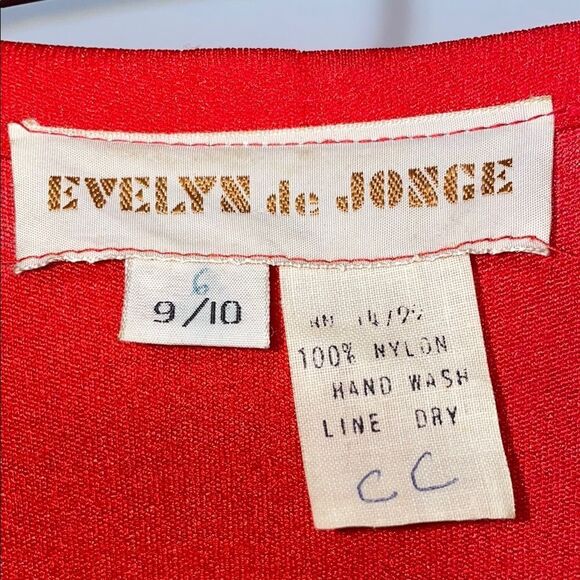 Vintage Red Long Sleeve thin Cardigan - Picture 3 of 8